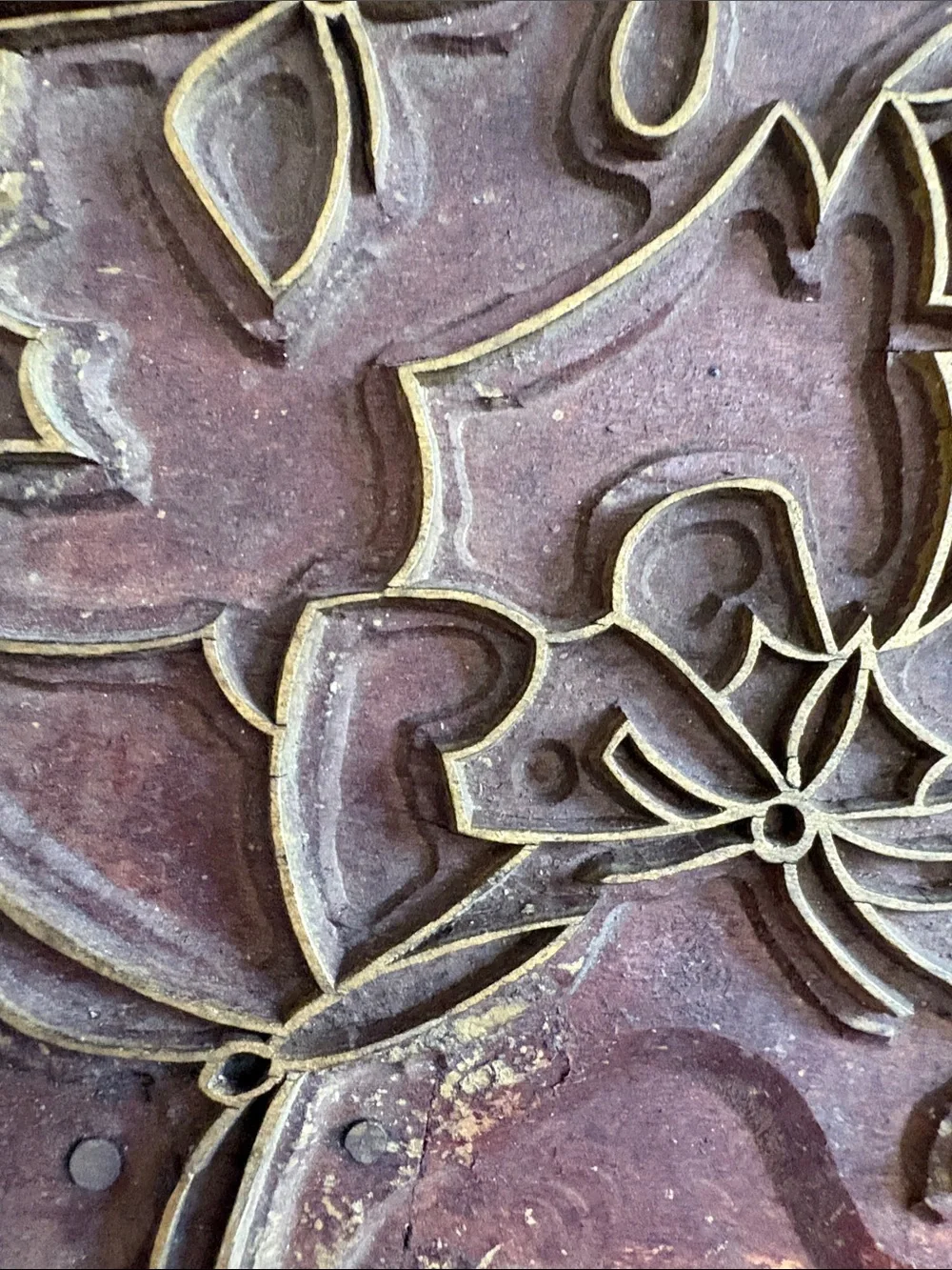 LARGE BLOCK STAMP- OLD made in France 🇫🇷 textiles - Picture 10 of 16
